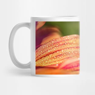 Dew drops on dahlia petals Mug